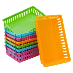 Classroom Storage Bins Baskets, Small Plastic Organizer (10.25 X 6.5 In, 8 Pack)