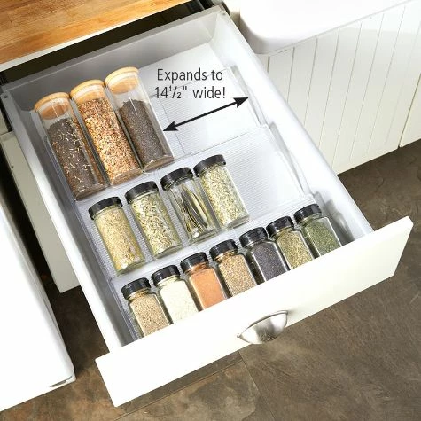 In-Drawer Expandable Spice Rack 1 In-Drawer Expandable Spice Rack