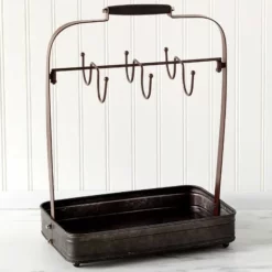 Farmhouse Coffee Mug Rack With Tray -US Storage Furniture Sales Store images 94